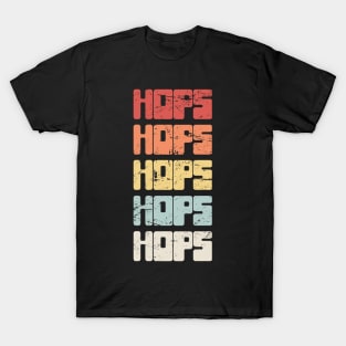 Vintage 70s HOPS Craft Beer Text T-Shirt